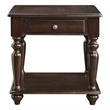 Lexicon Lovington Wood 1 Drawer End Table in Espresso