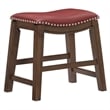 Lexicon Ordway Faux Leather Saddle Dining Stool in Red