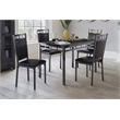 Lexicon Olney 5 Piece Faux Marble Top Dining Set in Black