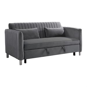 lexicon greenway velvet upholstered click clack convertible sofa