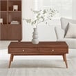 Lexicon Frolic Wood 2 Drawer Coffee Table in Brown