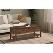 Lexicon Whitley Wood 2 Drawer Coffee Table in Brown