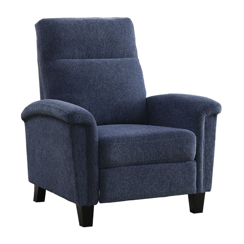 Lexicon Weiser Chenille Press Back Recliner in Blue