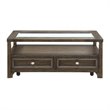 Lexicon Auburn Wood 2 Drawer Coffee Table in brown cherry