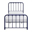 Lexicon Bethany Twin Metal Platform Bed in Navy Blue