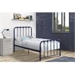 Lexicon Bethany Twin Metal Platform Bed in Navy Blue