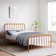 Lexicon Bethany Full Metal Platform Bed in Orange
