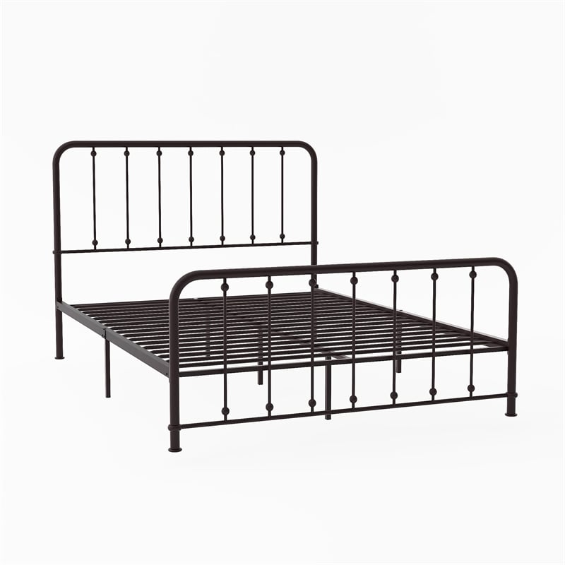 Lexicon Larkspur Eastern King Metal Platform Bed in Dark Bronze