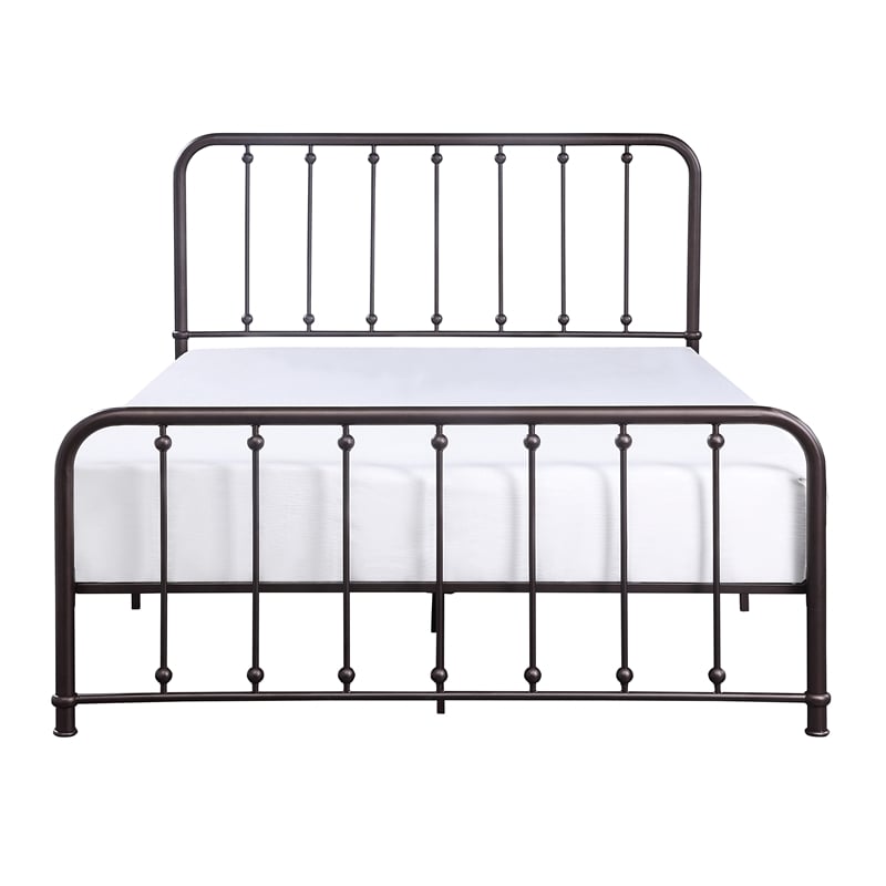 Lexicon Larkspur Eastern King Metal Platform Bed in Dark Bronze