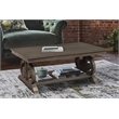 Lexicon Toulon Wood Coffee Table in Distressed Dark Oak