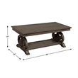 Lexicon Toulon Wood Coffee Table in Distressed Dark Oak