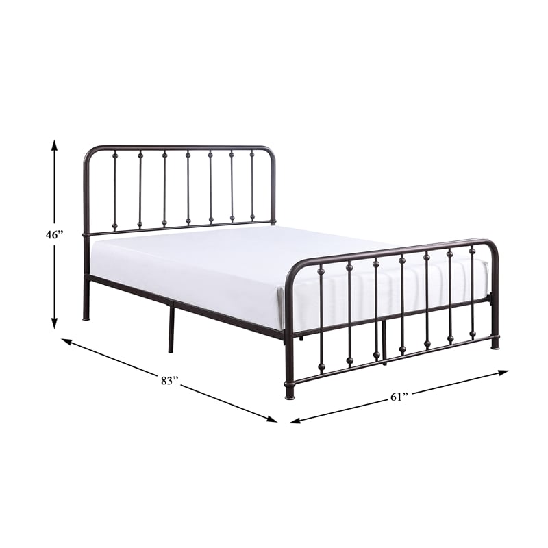 Lexicon Larkspur Queen Metal Platform Bed in Dark Bronze