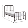 Lexicon Larkspur Twin Metal Platform Bed in Dark Bronze