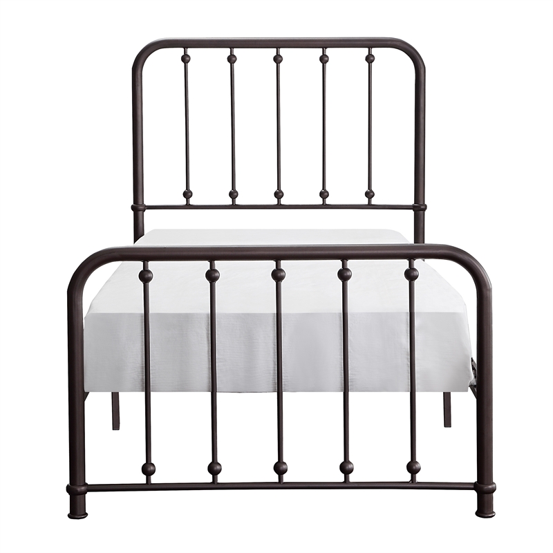 Lexicon Larkspur Twin Metal Platform Bed in Dark Bronze