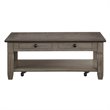 Lexicon Granby Wood 2 Drawer Coffee Table in Brown and Antique Gray