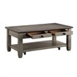 Lexicon Granby Wood 2 Drawer Coffee Table in Brown and Antique Gray