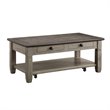 Lexicon Granby Wood 2 Drawer Coffee Table in Brown and Antique Gray