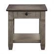 Lexicon Granby Wood 1 Drawer End Table in Antique Gray