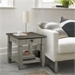 Lexicon Granby Wood 1 Drawer End Table in Antique Gray