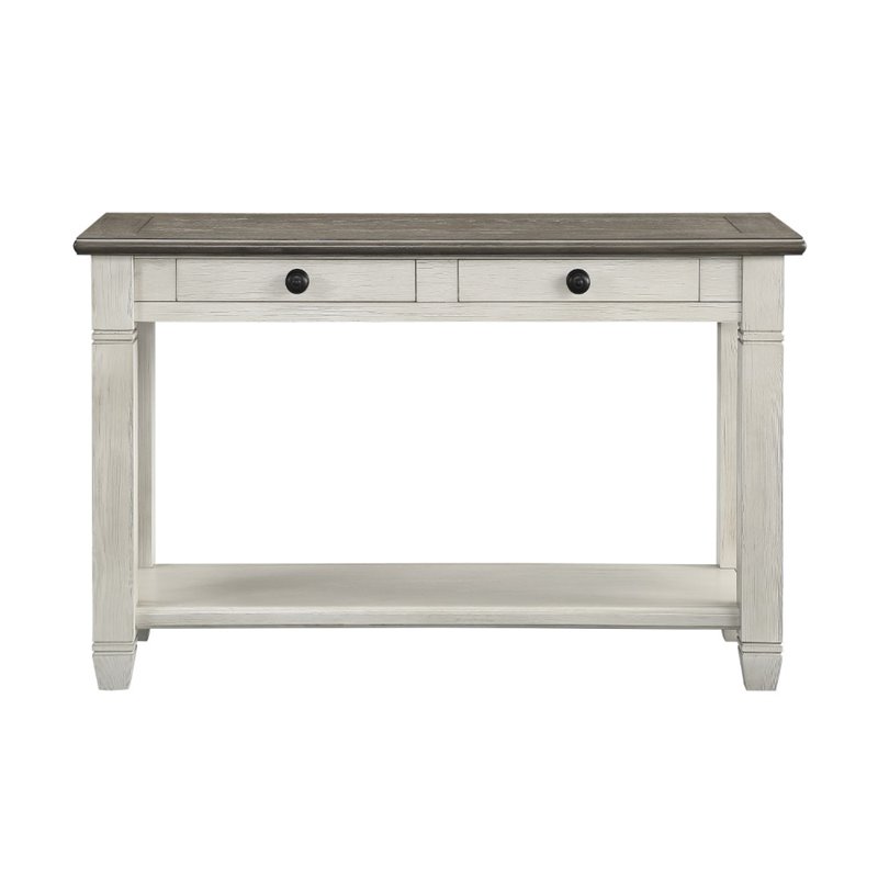 Lexicon Granby Wood 2 Drawer Console Table in Antique White