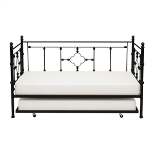 lexicon auberon metal daybed with trundle in black