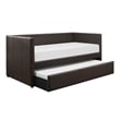 Lexicon Adra Faux Leather Daybed in Brown