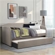 Lexicon Roland Upholstered Daybed with Trundle in Gray