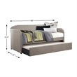 Lexicon Roland Upholstered Daybed with Trundle in Gray