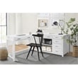 Lexicon Blanche Wood L Shaped Desk in White