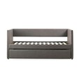 Lexicon Therese Upholstered Daybed with Trundle in Gray
