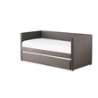Lexicon Therese Upholstered Daybed with Trundle in Gray