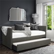 Lexicon Therese Upholstered Daybed with Trundle in Gray