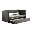 Lexicon Therese Upholstered Daybed with Trundle in Gray