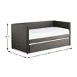 Lexicon Therese Upholstered Daybed with Trundle in Gray
