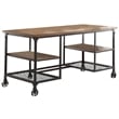 Lexicon Millwood Metal Writing Desk in Pine