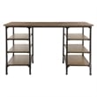 Lexicon Millwood Metal Counter Height Writing Desk in Brown and Black