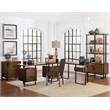 Lexicon Sedley Metal Writing Desk with 1 Cabinet in Walnut and Black