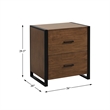 Lexicon Sedley Metal File Cabinet in Walnut and Black