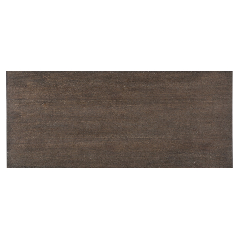 Lexicon Toulon Wood 1 Drawer Writing Desk in Dark Oak