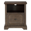 Lexicon Toulon Wood Lateral File Cabinet with Casters in Dark Oak
