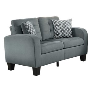 lexicon sinclair upholstered loveseat with 2 pillows