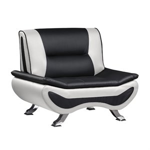lexicon veloce faux leather accent chair