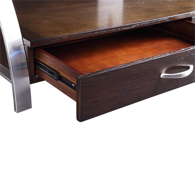 lexicon tioga metal tv stand in espresso