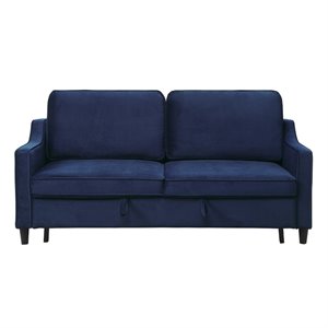 lexicon adelia velvet upholstered convertible studio sofa