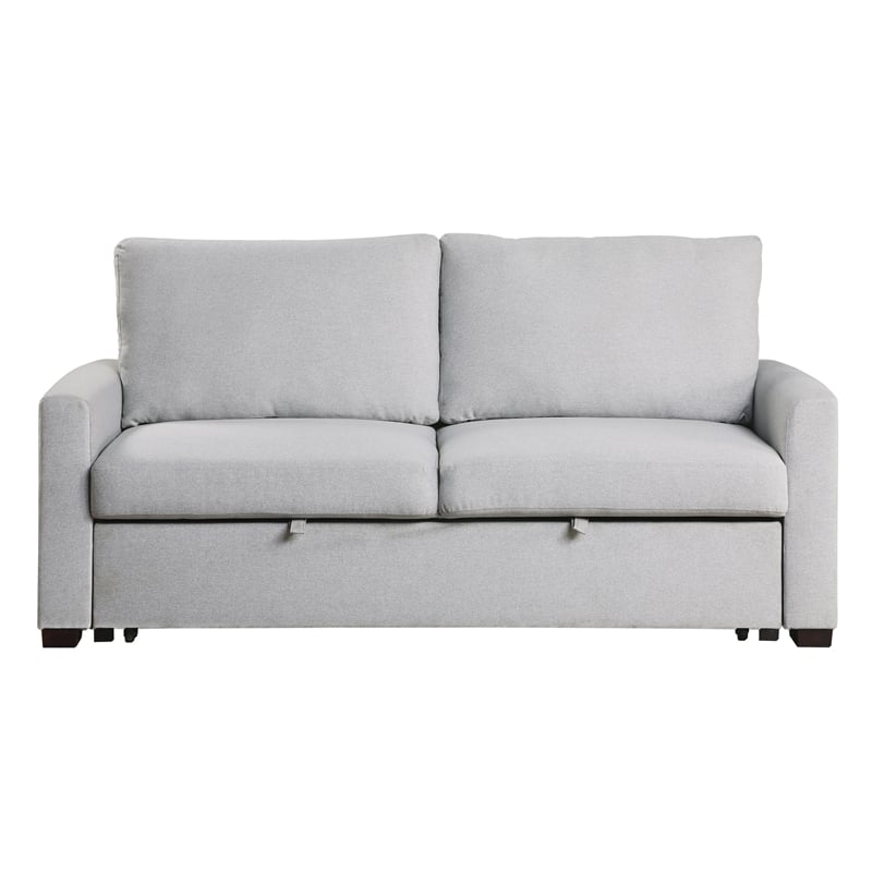 Lexicon Price Upholstered Convertible Studio Sofa in Gray