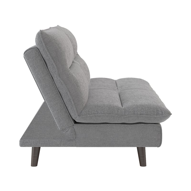 Lexicon Mackay Upholstered Click Clack Convertible Sofa in Light Gray