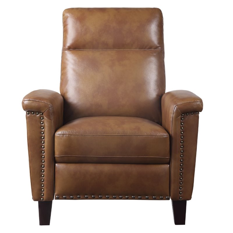 faux leather push back recliner