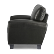 Lexicon Rubin Bonded Leather Accent Chair in Black