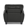 Lexicon Rubin Bonded Leather Accent Chair in Black