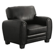 Lexicon Rubin Bonded Leather Accent Chair in Black